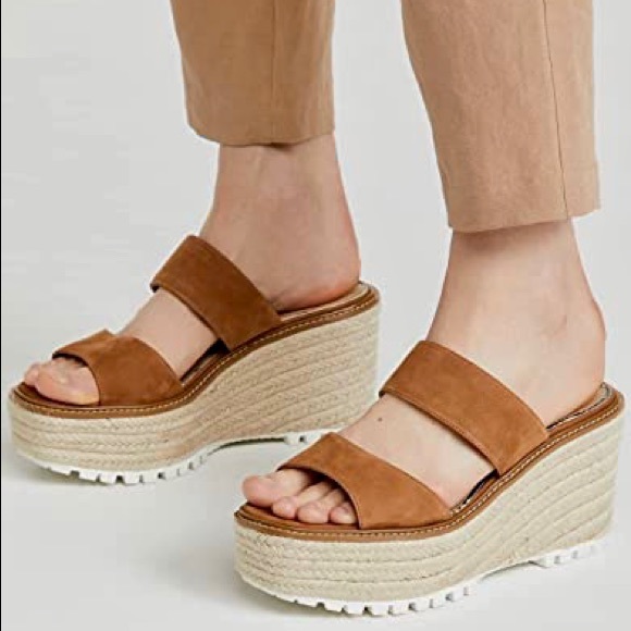 ✨New SAM EDELMAN Luca  Leather Wedge Platform Jute Sandals 10M - Picture 10 of 10